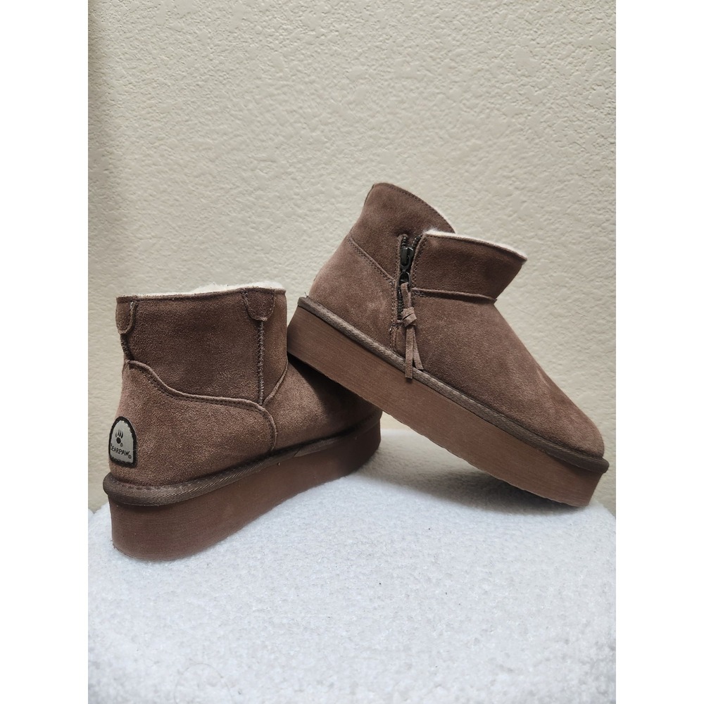 Bearpaw Retro Maren Platform Suede Boots Women's Size 9 Brown